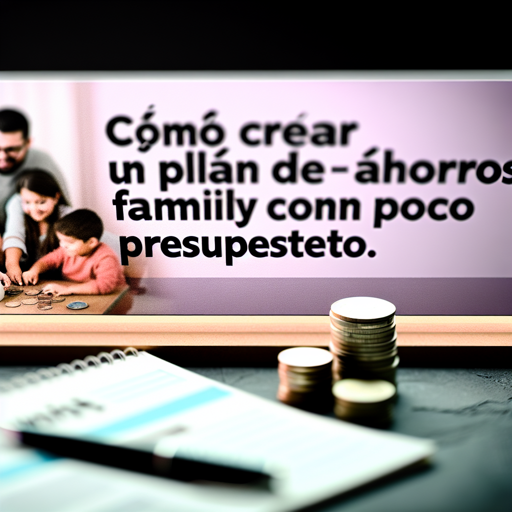 como crear un plan de ahorros familiar