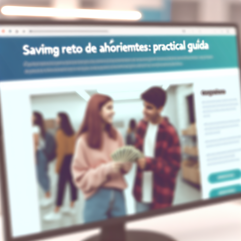 reto de ahorro para adolescentes guia practica