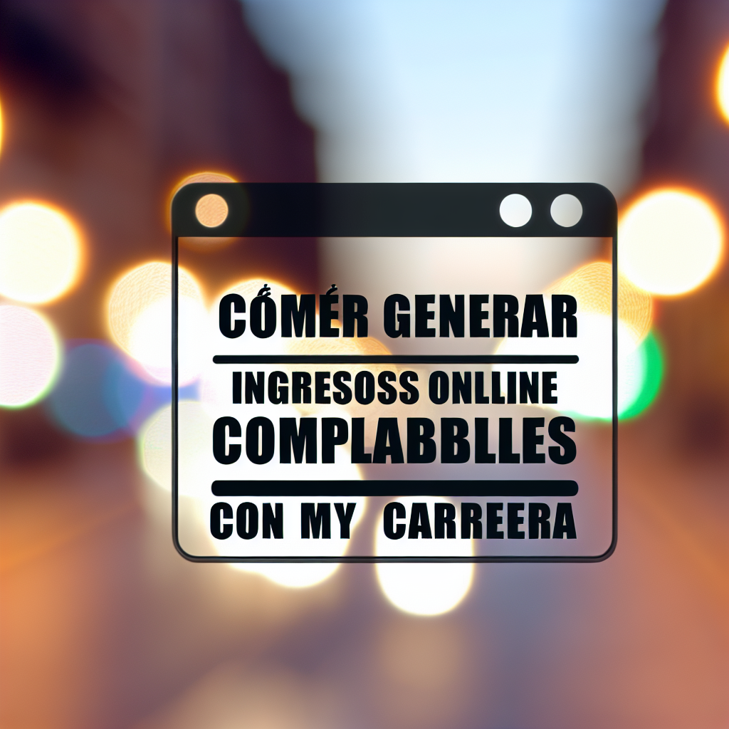 como generar ingresos online compatibles