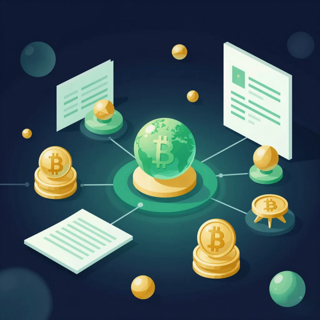 Fiscalidad de criptomonedas con tokens estables y nodos de staking en una escena financiera digital