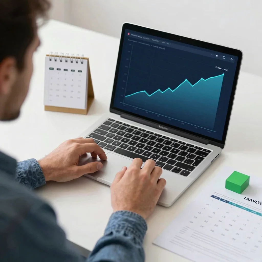 Inversor revisando gráficos para entender la regla de dos meses en venta de acciones